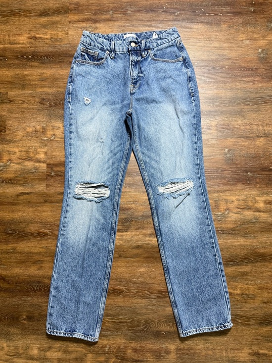 Good American Denim - Good American | Good '90s Distressed Straight Leg Jeans Medium Wash Size 8/29